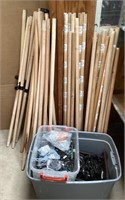 Assorted Dowels with Metal Adapters & Screws