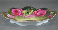 J. Braun Handpainted Rose Serving Plate