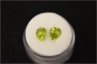 2.45 Ct. Pear Cut Peridot Gemstones