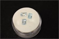 1.90 Ct. Radiant Cut Aquamarine Gemstones