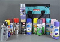 Makita Tool Bag Full of Spray Paint Cans
