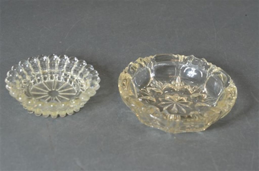 Clear Pressed Glass Ashtrays