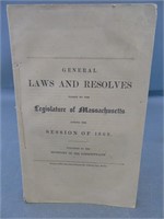 General Laws and Resolves Legislature of MA
