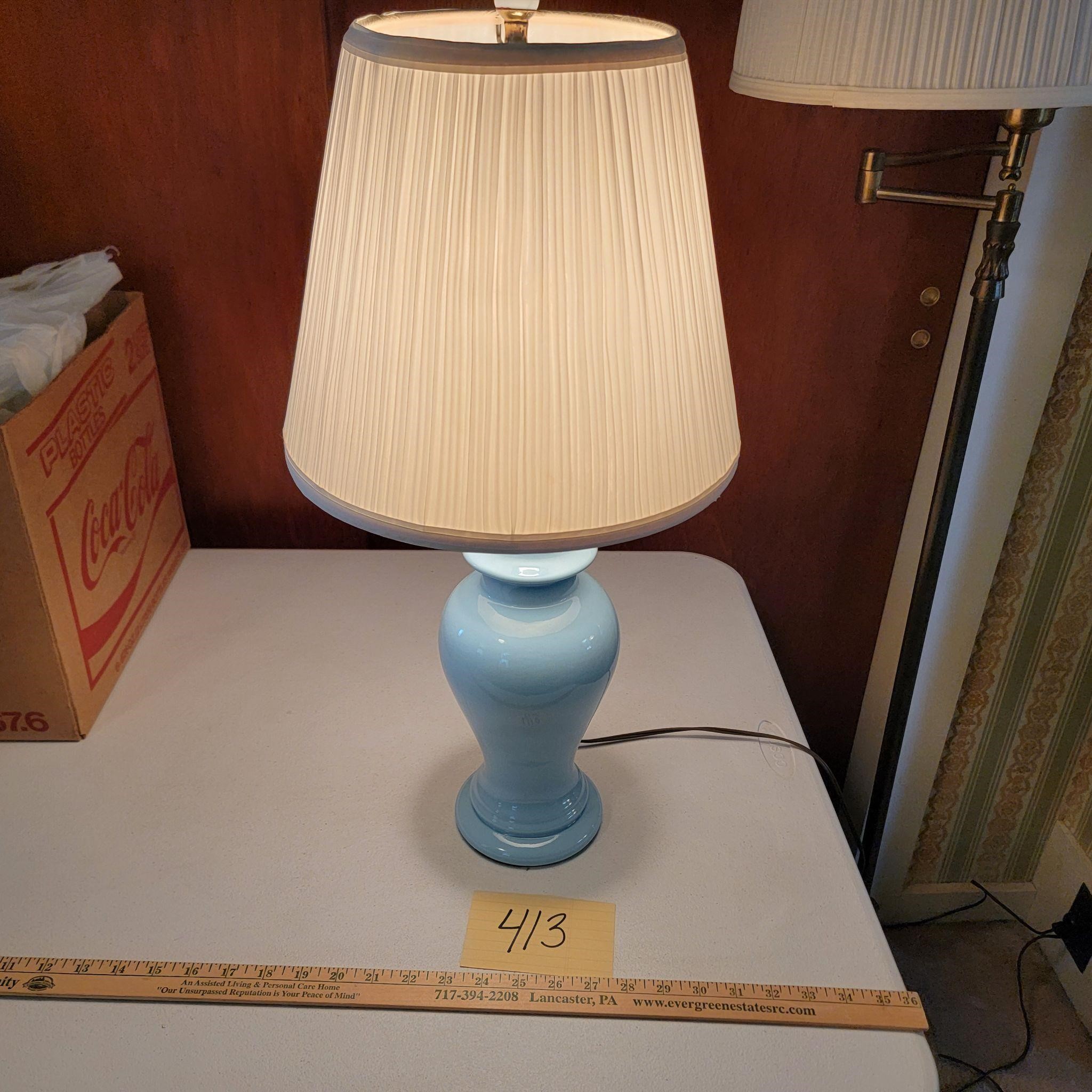 Small Blue Lamp w/Shade