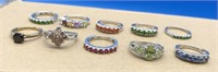 10 Newer Sterling Silver Rings