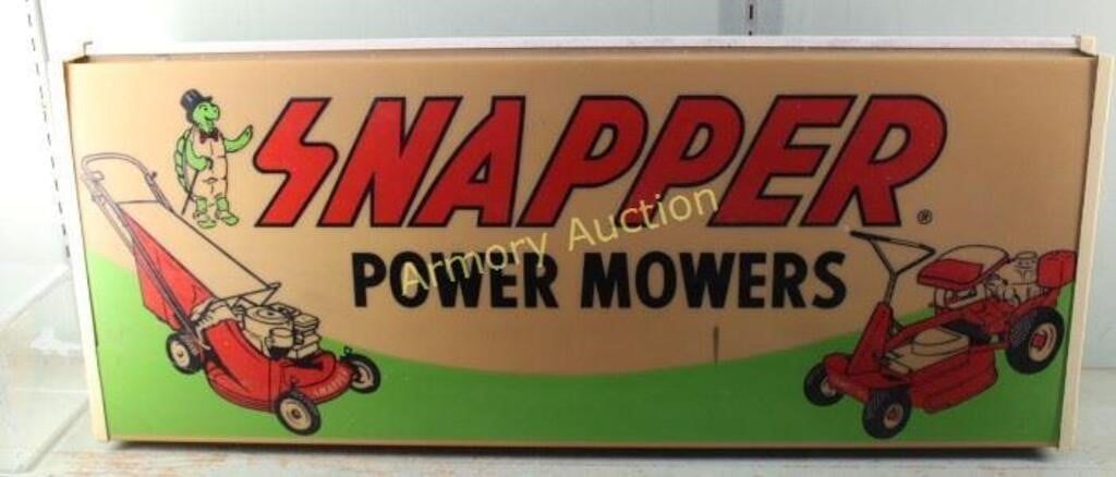 LIGHT UP SNAP ON MOWER SIGN