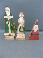 Wooden Santa Figures