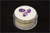 2.50 Ct. Pear Cut Amethyst Gemstones