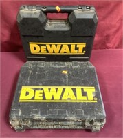2 DeWalt 3/8 Inch Battery Operated Drills In Hard