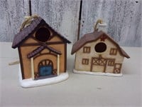 Small Resin Bird Houses - NEW - Lot of 2