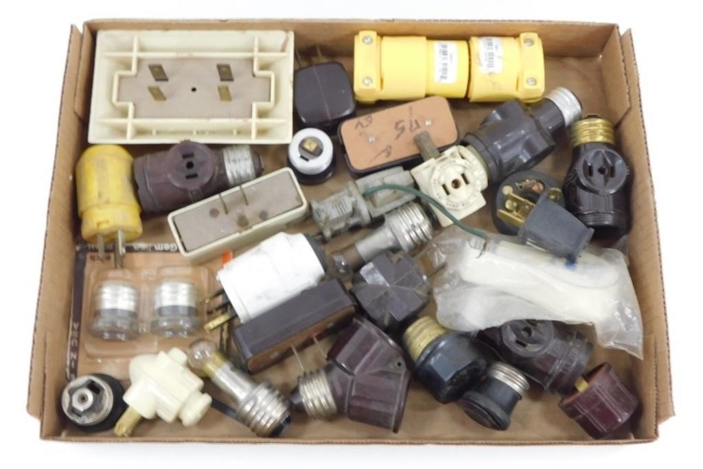 * Box of Miscellaneous Electrical Plugs &