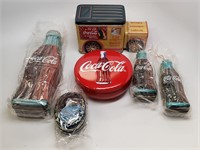 Five Vintage Coca-Cola Tins