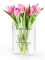 Cute clear book flower vase