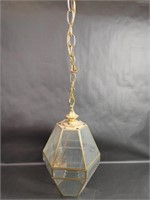 Beveled Glass/Brass Hanging Light