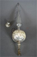 Mid Cent Silver Mercury Glass Christmas Tree Toppe