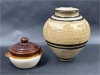 Art Pottery and Covered Ramekin