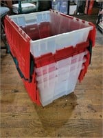 (5) 12 Gallon Storage Totes w/Folding Lids