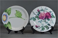 England Rose Dinner Plate, and Handpainted Plate