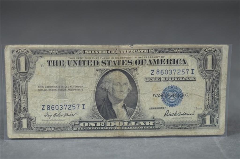 1935  F One Dollar Silver Certificate