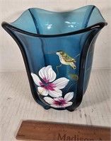 Signed Fenton Painted Vase