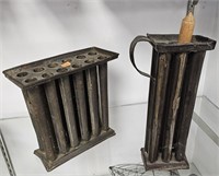 2 Tin Candle Molds