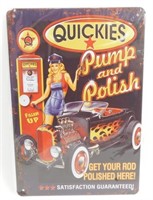 New Sealed Quickies Pump and Polish Tin Sign