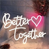 Better Together Neon Sign for Wedding Wall Decor