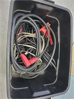Jumper cables in tote
