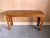 WOOD BENCH APPROX. 26.5" T 16.25" L 50.5" W