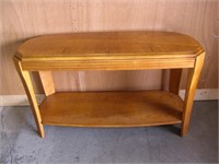 WOOD TV STAND TABLE APPROX. 29.25" T 20" L 52" W