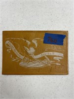 Antique leather postcard
