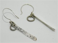 Vintage Norwegian Silver Pierced Earrings
