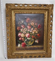 Oil Painting of Flower Bouquet - Framed