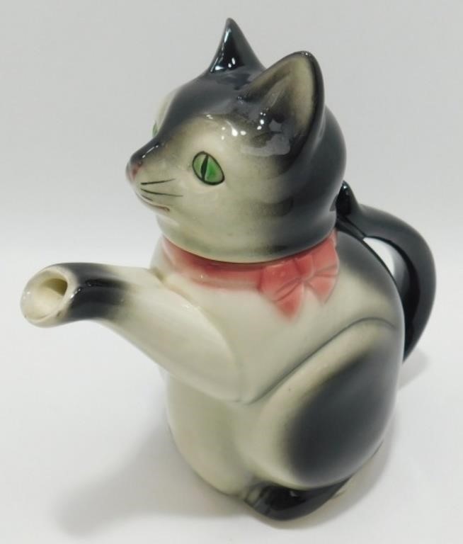 * Vintage 1950 Cat Teapot Made in Western Germany