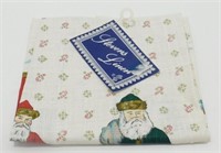 Vintage Linen Towel - Father Christmas