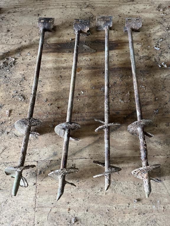 4 metal building anchors 2ft 7 inch long