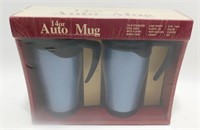 2 Count Box of 14 oz Auto Mugs - NIB