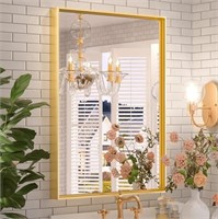 M1220  Keonjinn Gold Bathroom Mirror 22" x 30".