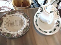 Royal Adderley Platter & Tea Pot. Johnson Platter