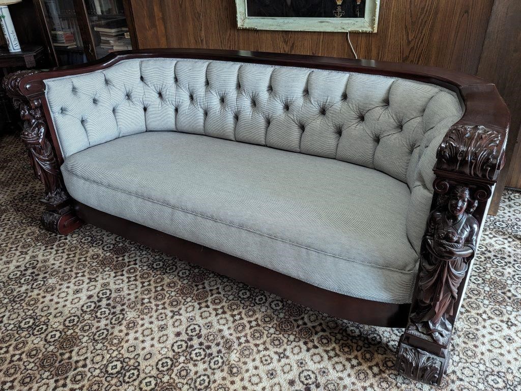 LUXURY CARVED COUCH