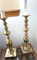 MCM Brass Table Lamps 37” Only One Shade