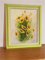 Hand Painted Yellow Flowers Picture