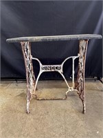 Vintage Singer Sewing Table with Marble Top