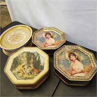4 GORGEOUS decorative tins