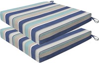 B9190  Honeycomb Blue & Beige Patio Cushion, 20" x