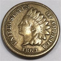 1863 Indian Head Penny High Grade