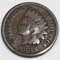 1886 Type 2 Indian Head Penny