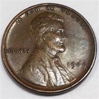 1909 VDB Lincoln Wheat Cent Penny High Grade