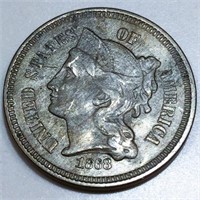 1868 Three Cent Nickel High Grade