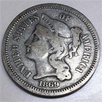 1869 Three Cent Nickel High Grade
